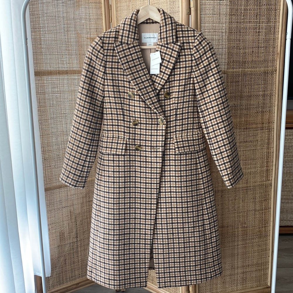 Club Monaco Jemma Plaid Coat